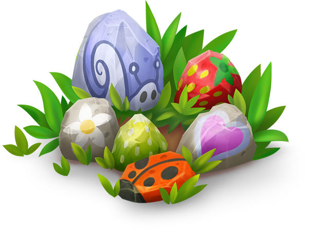 Hay Day Painted Rocks